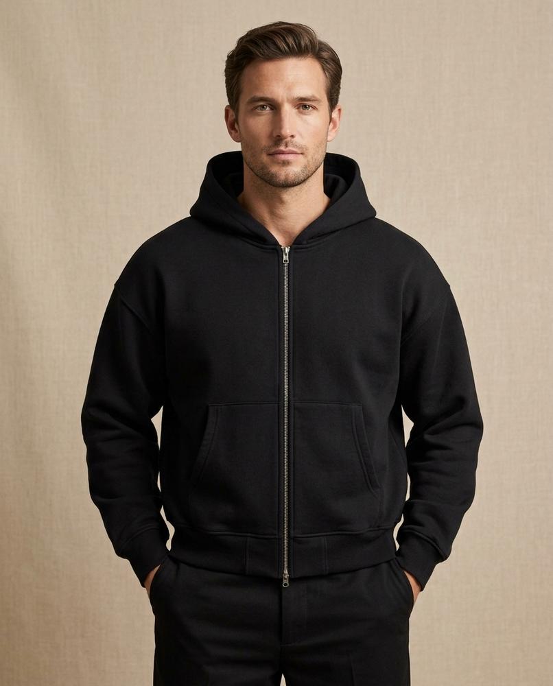 Lands Fashion - Nemir | Zip-Up Boxy Hoodie Men