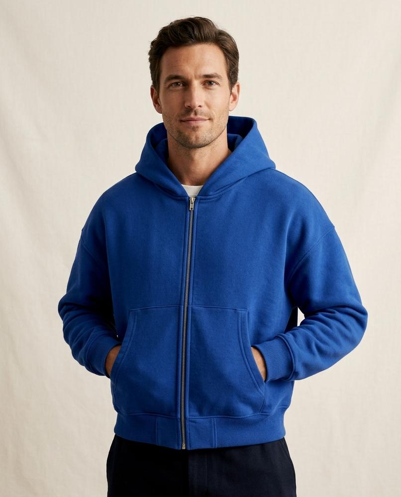 Lands Fashion - Nemir | Zip-Up Boxy Hoodie Men