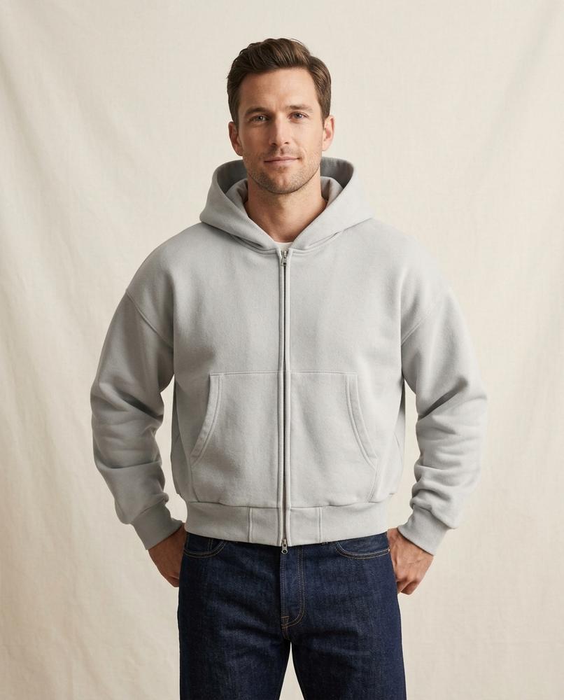 Lands Fashion - Nemir | Zip-Up Boxy Hoodie Men