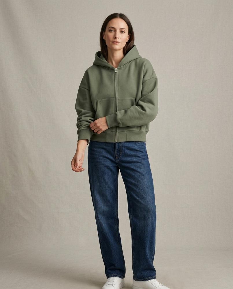 Lands Fashion - Nemir | Zip-Up Boxy Hoodie Men
