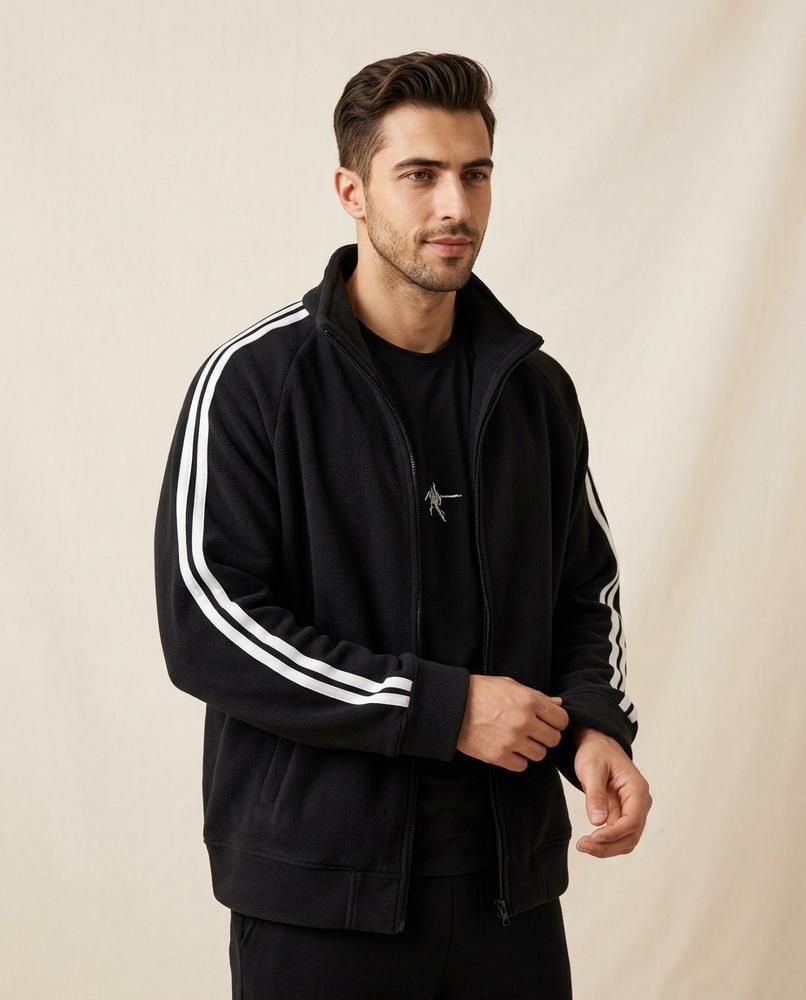 Lands Fashion - Mitir | Fleece Striped Jacket Men
