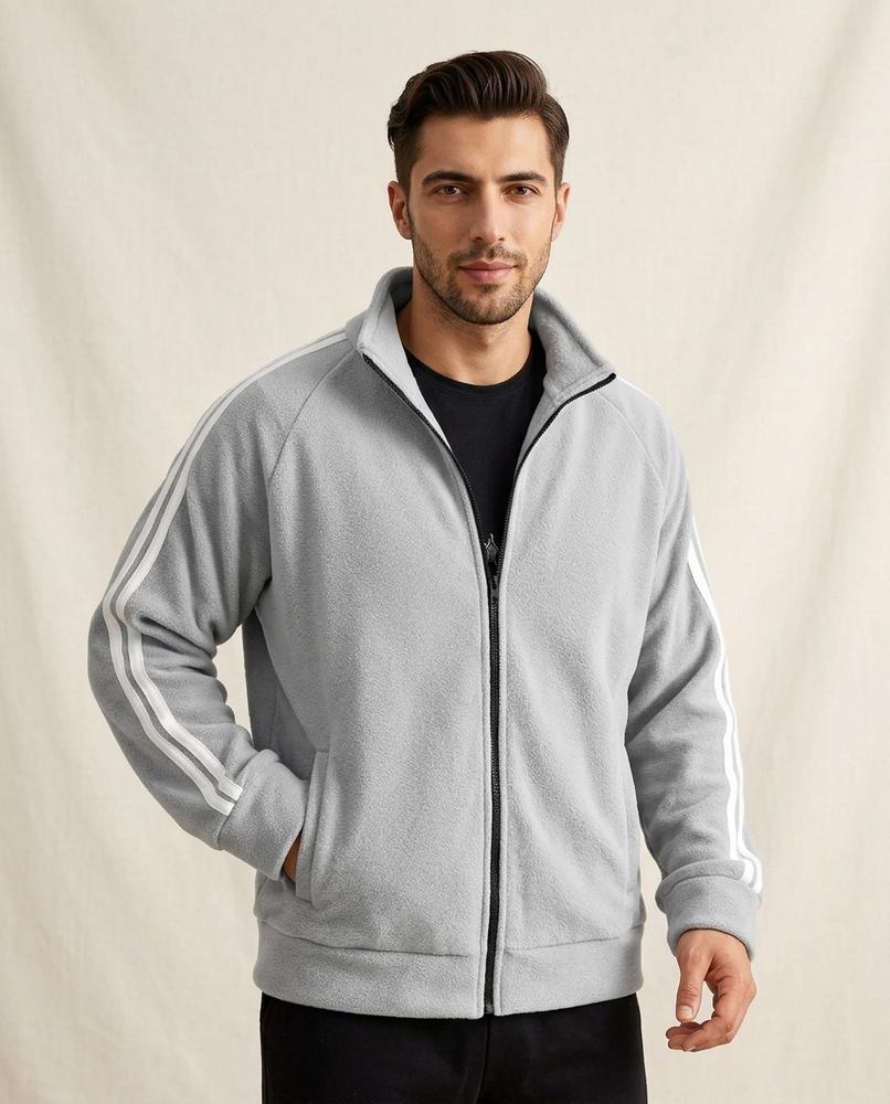 Lands Fashion - Mitir | Fleece Striped Jacket Men