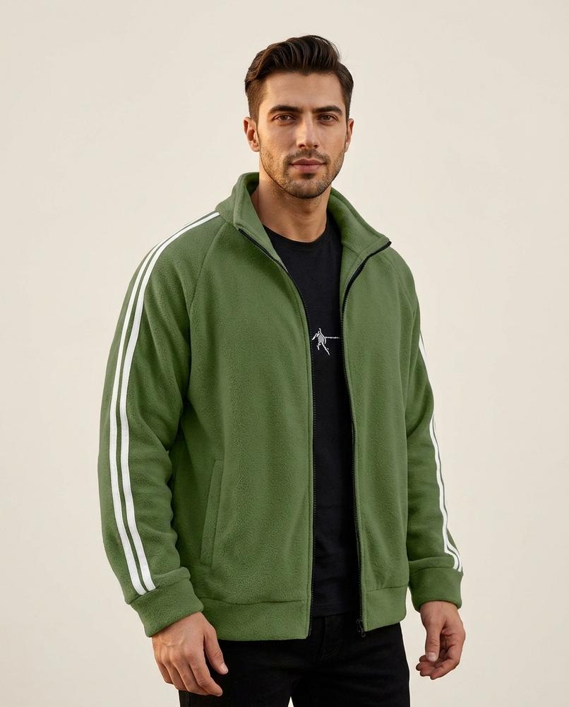 Lands Fashion - Mitir | Fleece Striped Jacket Men