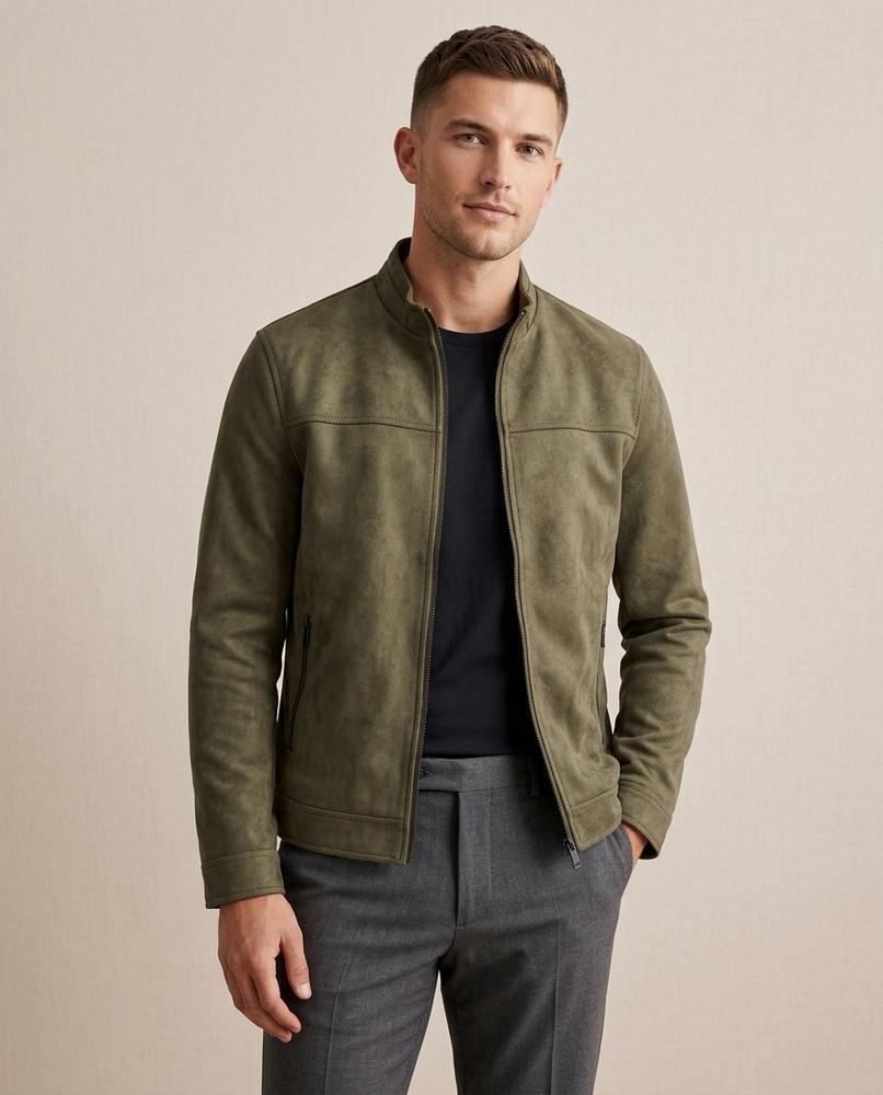 Lands Fashion - Davar | Suede Zip-Up Jacket Men