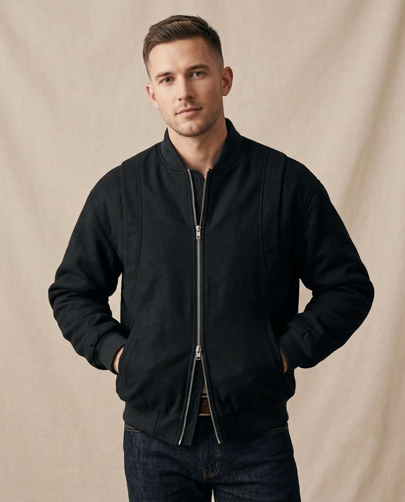 Lands Fashion - Matal | Sueded Zip-Up Jacket Men