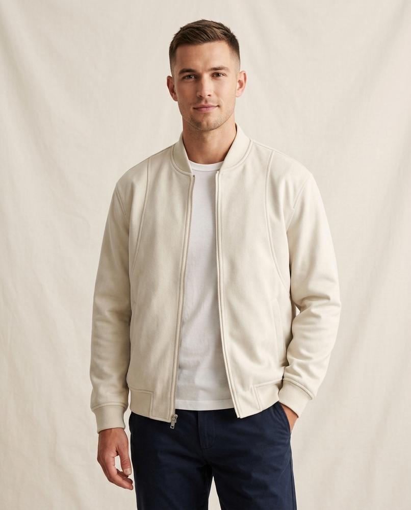Lands Fashion - Matal | Sueded Zip-Up Jacket Men