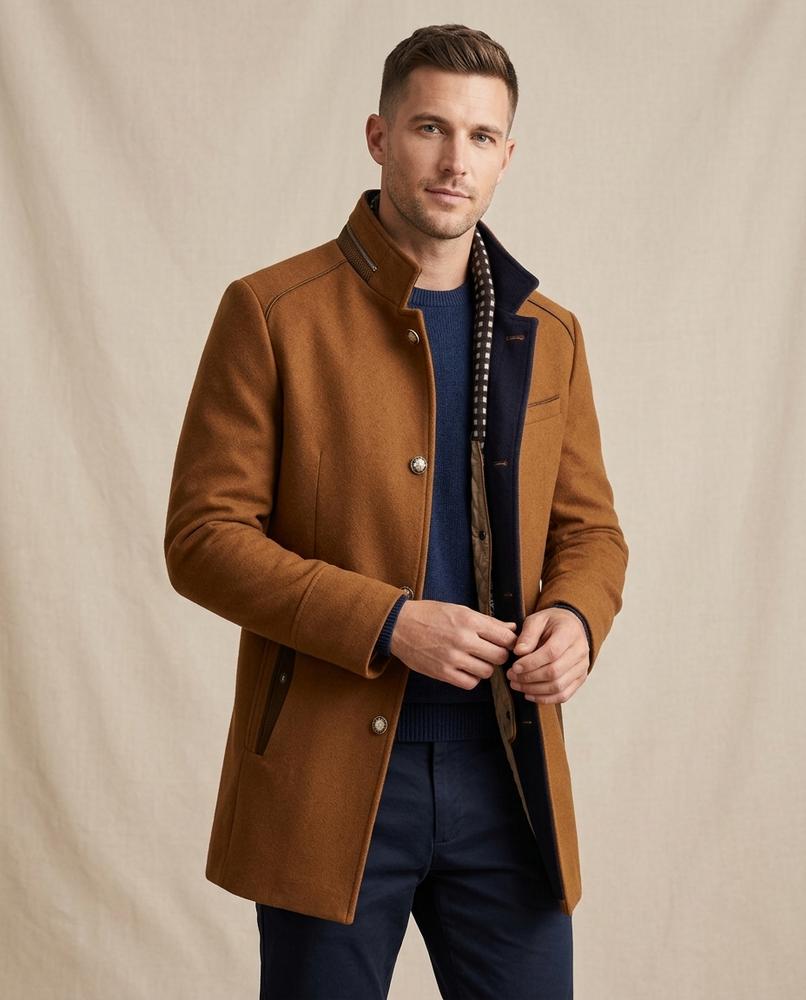 Lands Fashion - Kerev | Stand-Collar Buttoned Coat Men