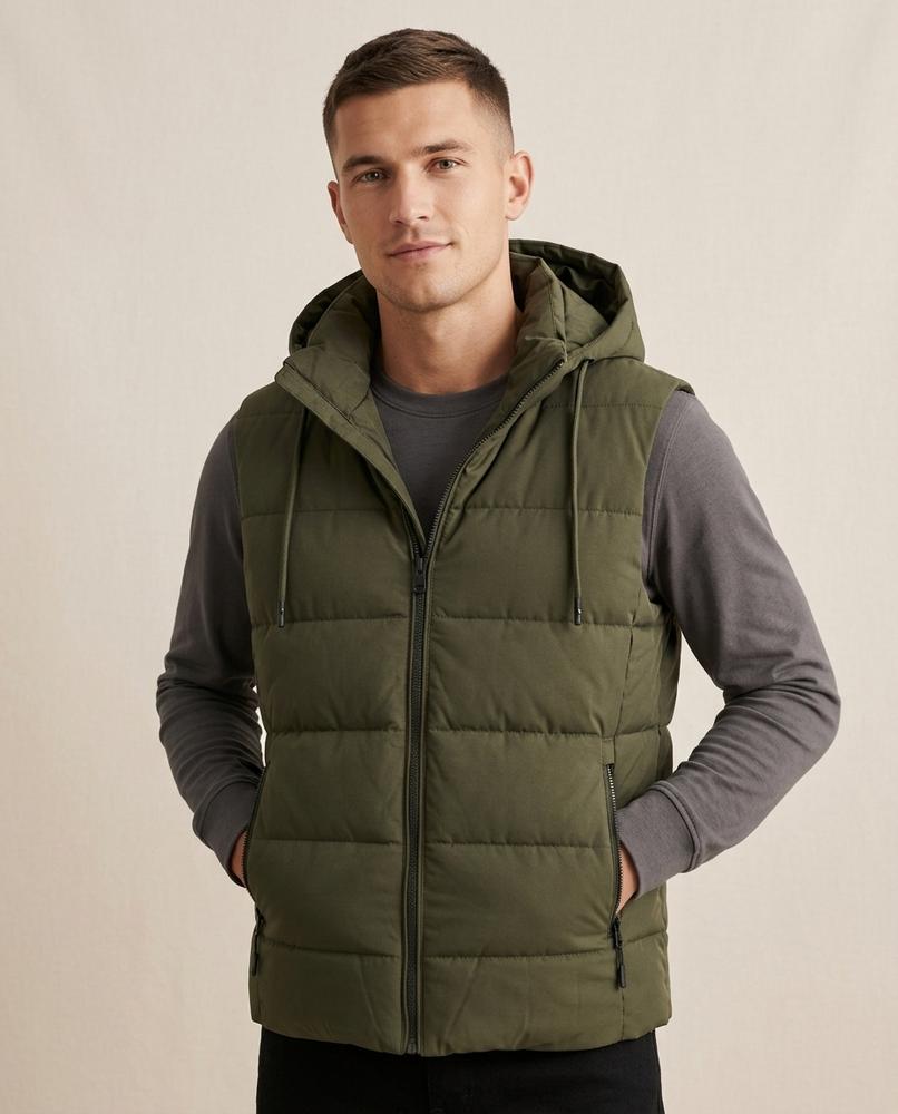 Lands Fashion - Lator | Quilted Hooded Vest Men