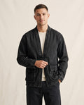 Lands Fashion - Tadar | Collarless Washed-Denim Jacket Men