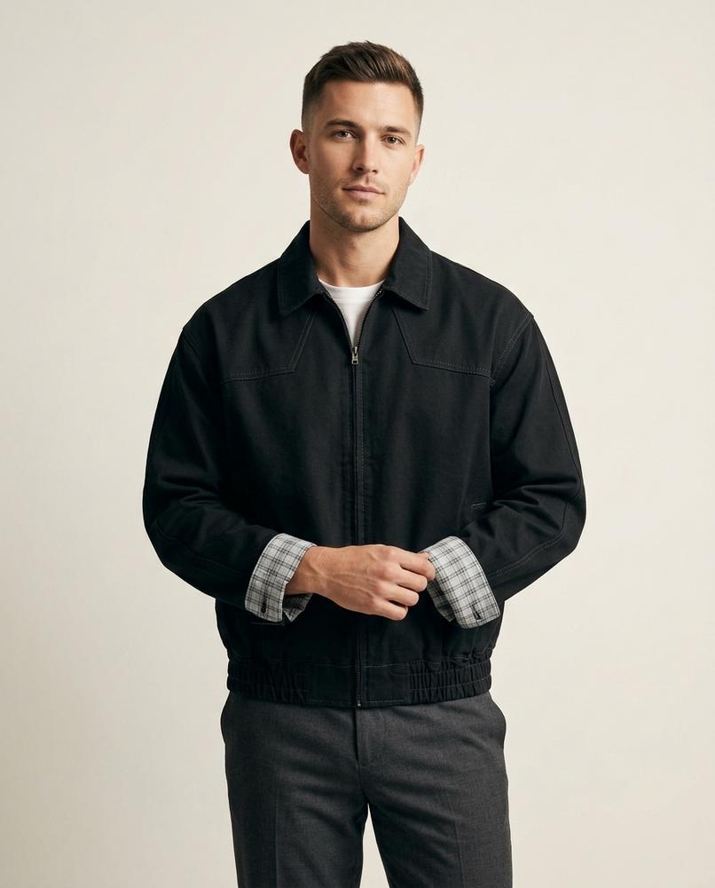 Lands Fashion - Nimel | Zip-Up Plaid-Lined Jacket Men