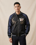 Lands Fashion - Nomar | Embroidered Satin-Finish Jacket Men