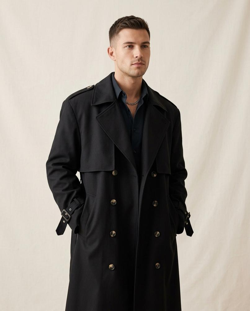 Lands Fashion - Yover | Double-Breasted Oversized Coat Men
