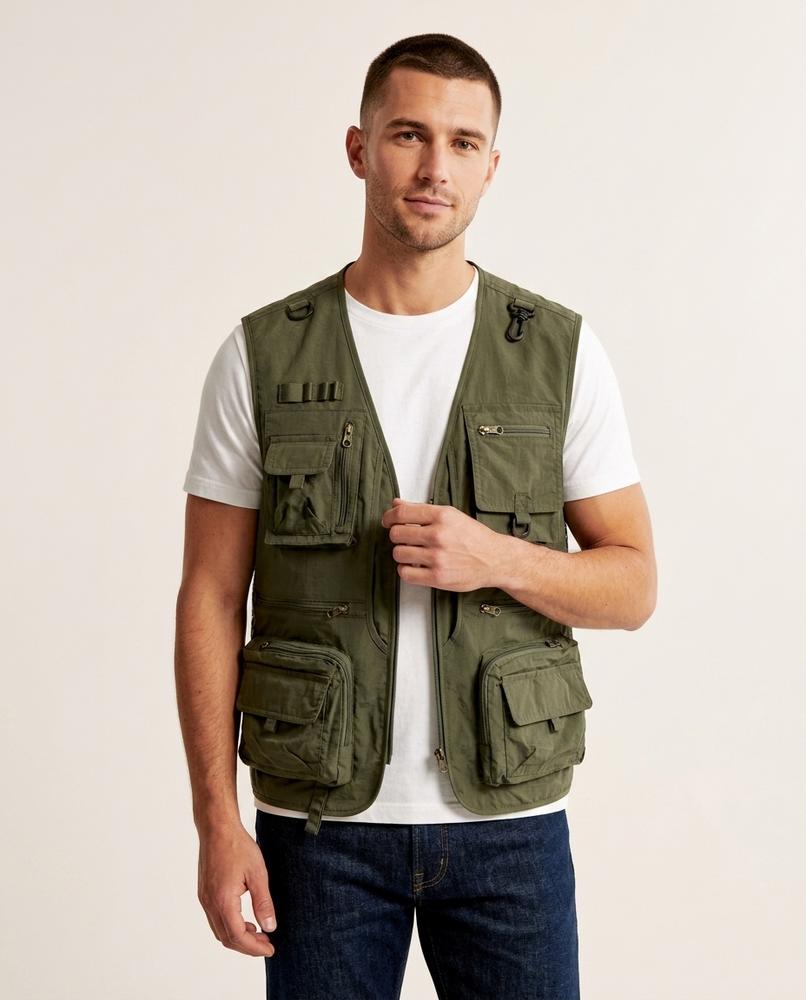 Lands Fashion - Madar | Multi-Pocket Zip-Up Vest Men