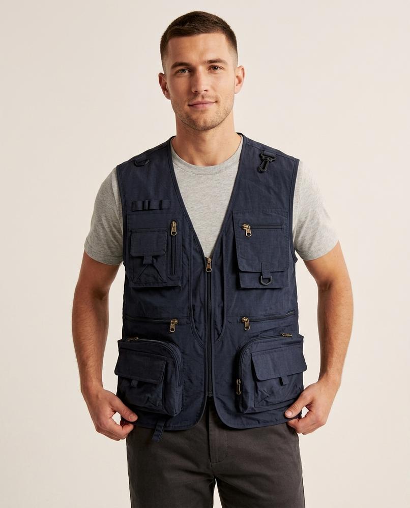 Lands Fashion - Madar | Multi-Pocket Zip-Up Vest Men