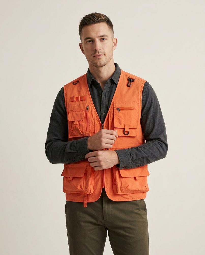 Lands Fashion - Madar | Multi-Pocket Zip-Up Vest Men