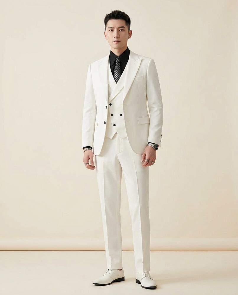 Lands Fashion - Nomir | Double-Breasted Slim Fit Suit Men