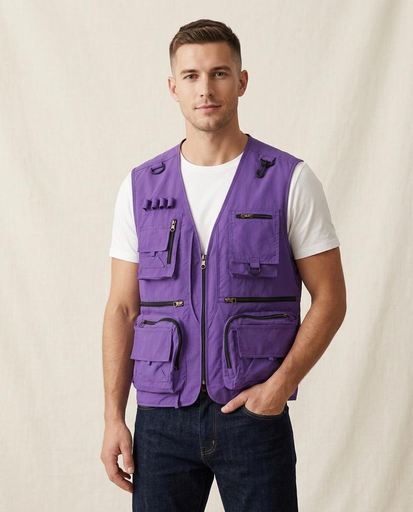 Lands Fashion - Madar | Multi-Pocket Zip-Up Vest Men