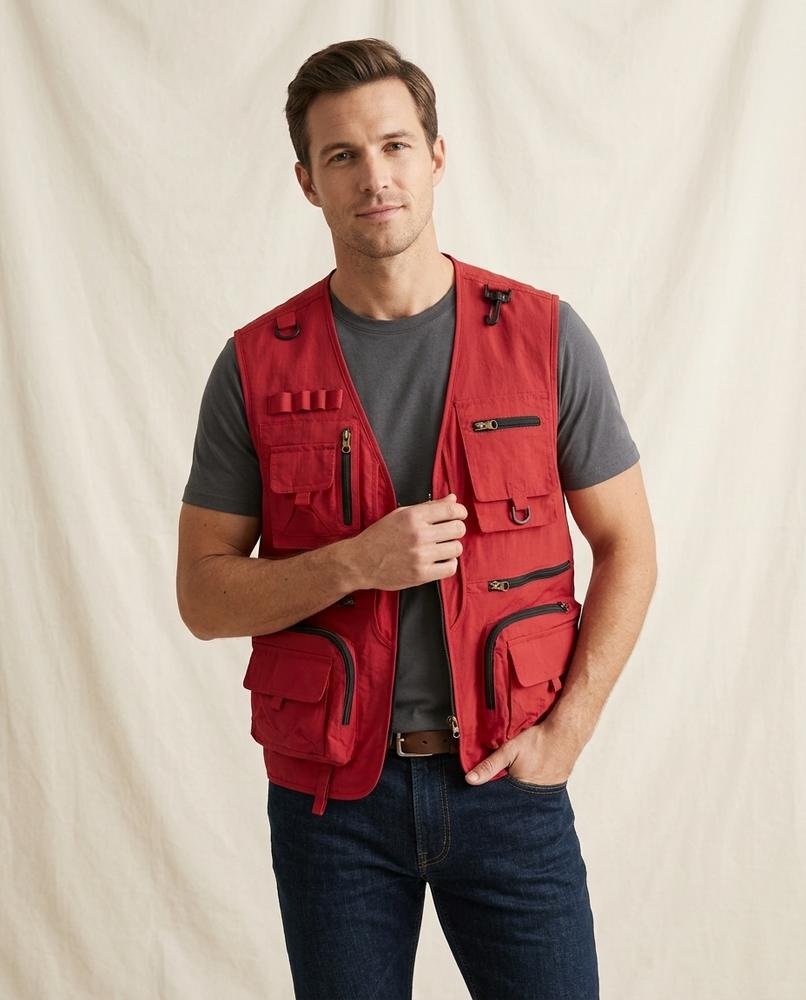 Lands Fashion - Madar | Multi-Pocket Zip-Up Vest Men