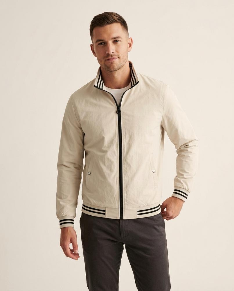 Lands Fashion - Nirel | Zip-Up Striped-Trim Jacket Men