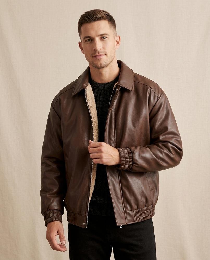 Lands Fashion - Semon | Fleece-Lined Zip-Up Jacket Men