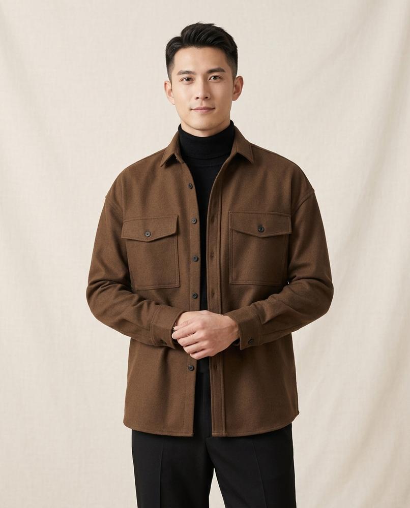 Lands Fashion - Rilen | Button-Up Relaxed Fit Jacket Men