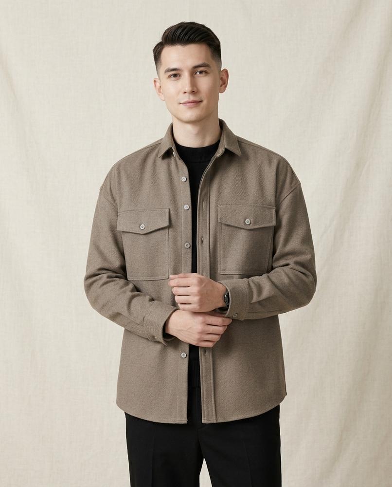 Lands Fashion - Rilen | Button-Up Relaxed Fit Jacket Men