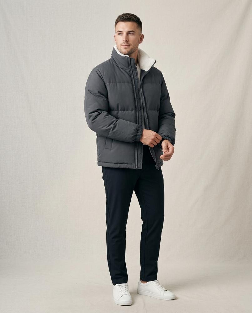Lands Fashion - Elmir | Quilted Fleece-Lined Jacket Men