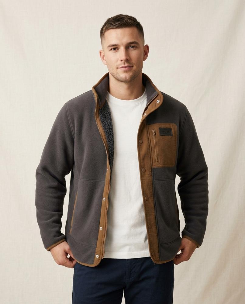Lands Fashion - Vikar | Fleece Snap-Button Jacket Men