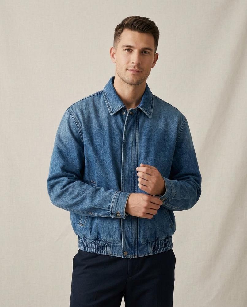 Lands Fashion - Nemin | Washed Button-Front Denim Jacket Men