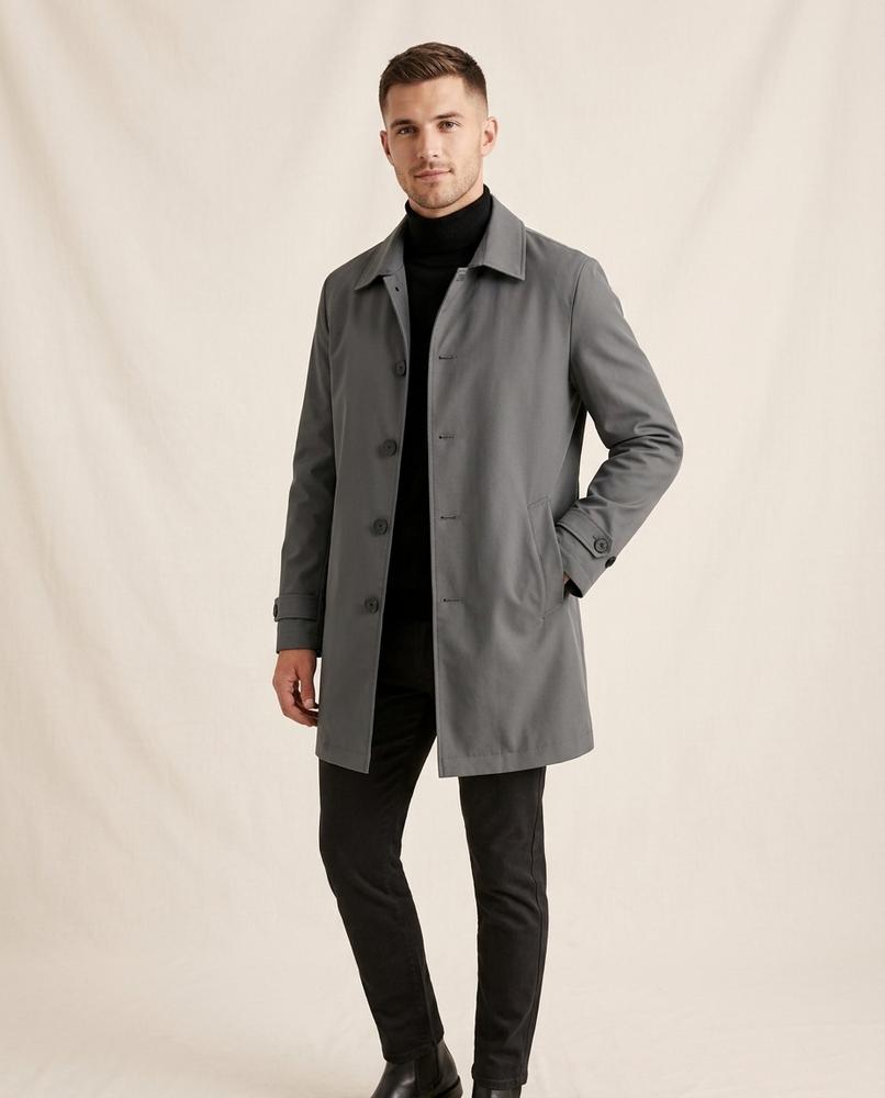 Lands Fashion - Comir | Single-Breasted Collared Coat Men