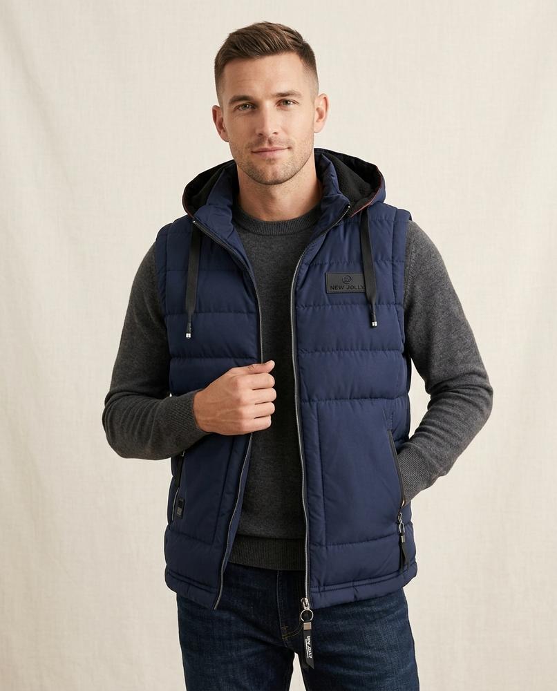 Lands Fashion - Lysel | Padded Hooded Vest Men