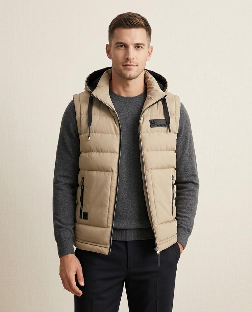 Lands Fashion - Lysel | Padded Hooded Vest Men
