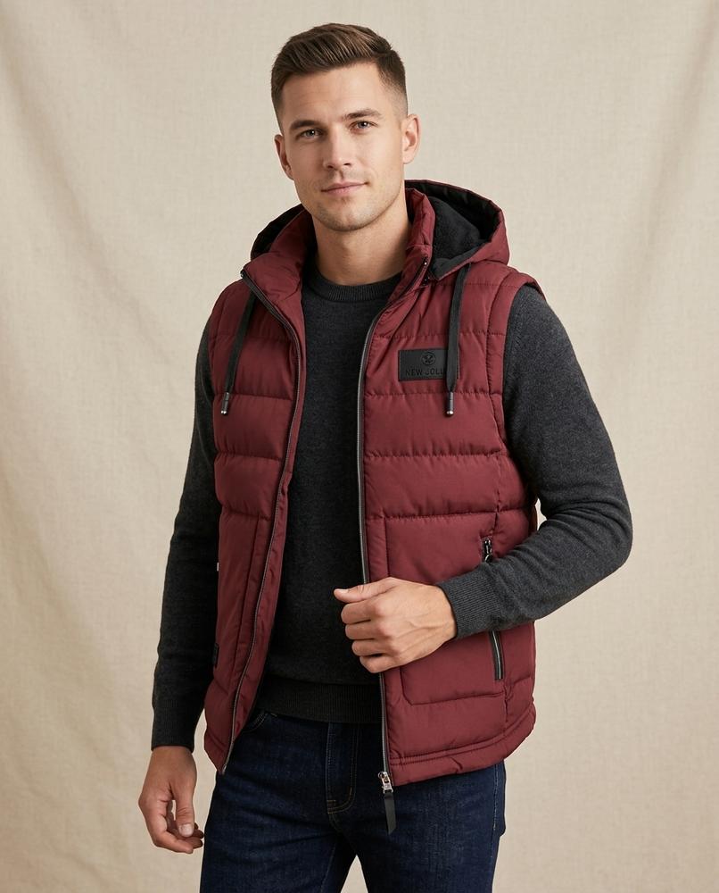 Lands Fashion - Lysel | Padded Hooded Vest Men