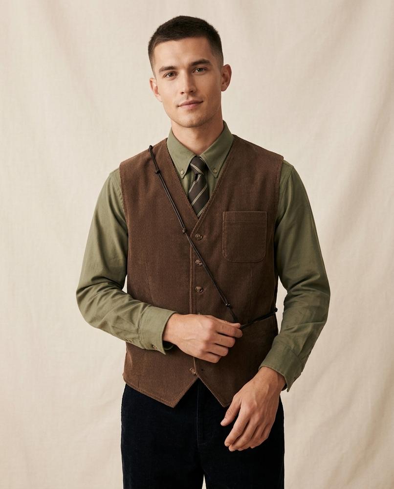Lands Fashion - Daran | Corduroy Button-Front Vest Men
