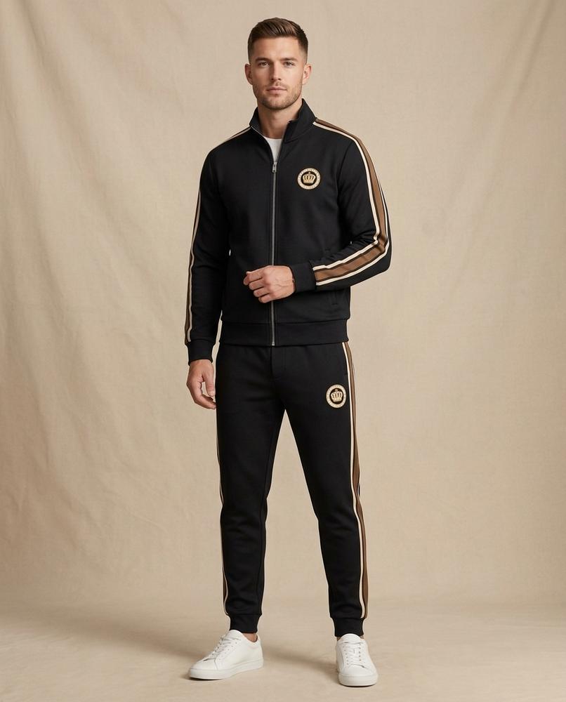 Lands Fashion - Keram | Zip-Up Striped Suit Men