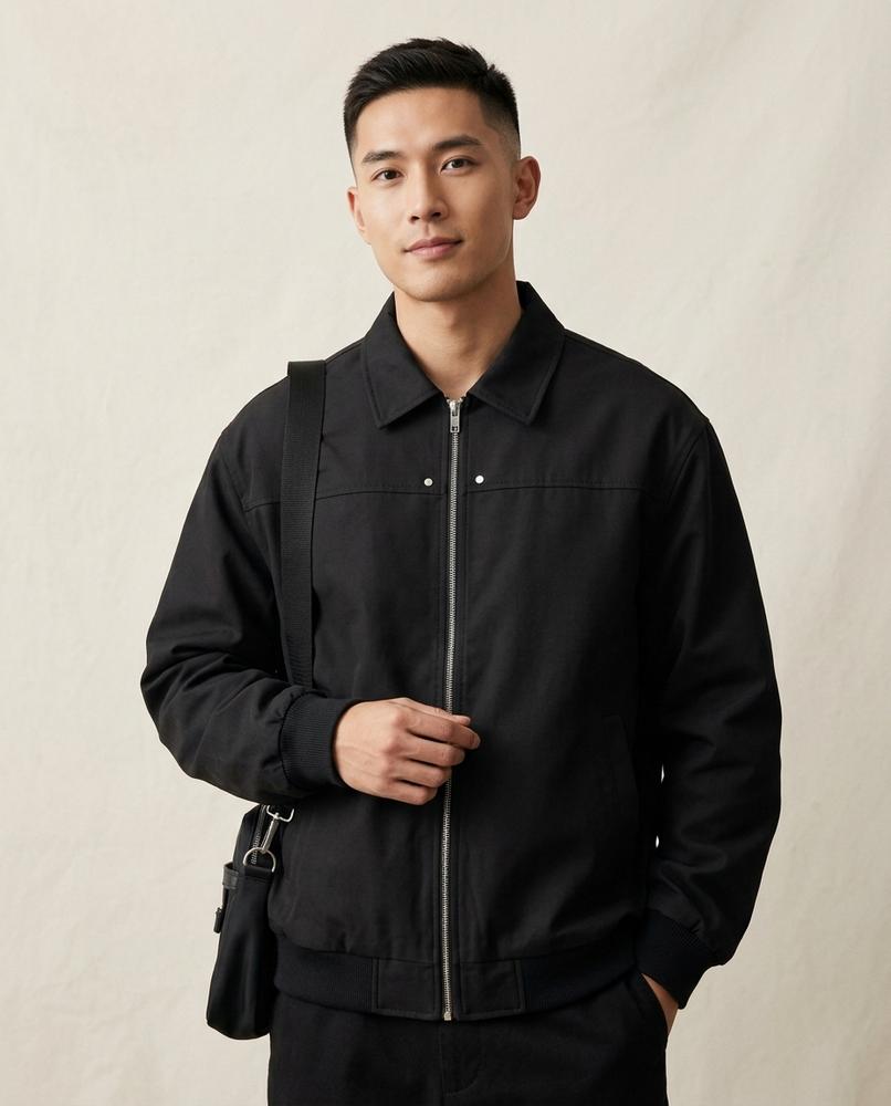 Lands Fashion - Elrel | Zip-Up Collared Jacket Men