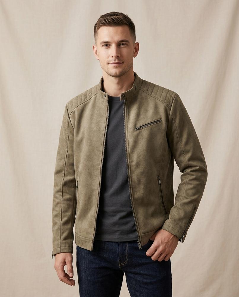 Lands Fashion - Yodar | Fleece-Lined Stand-Collar Jacket Men