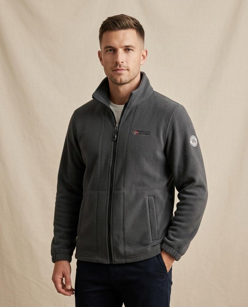 Lands Fashion - Lalar | Fleece-Lined Zip-Up Jacket Men