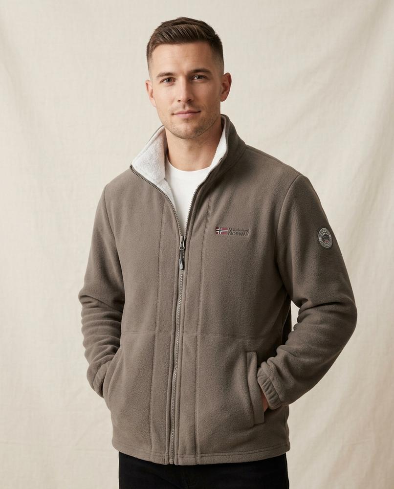 Lands Fashion - Lalar | Fleece-Lined Zip-Up Jacket Men