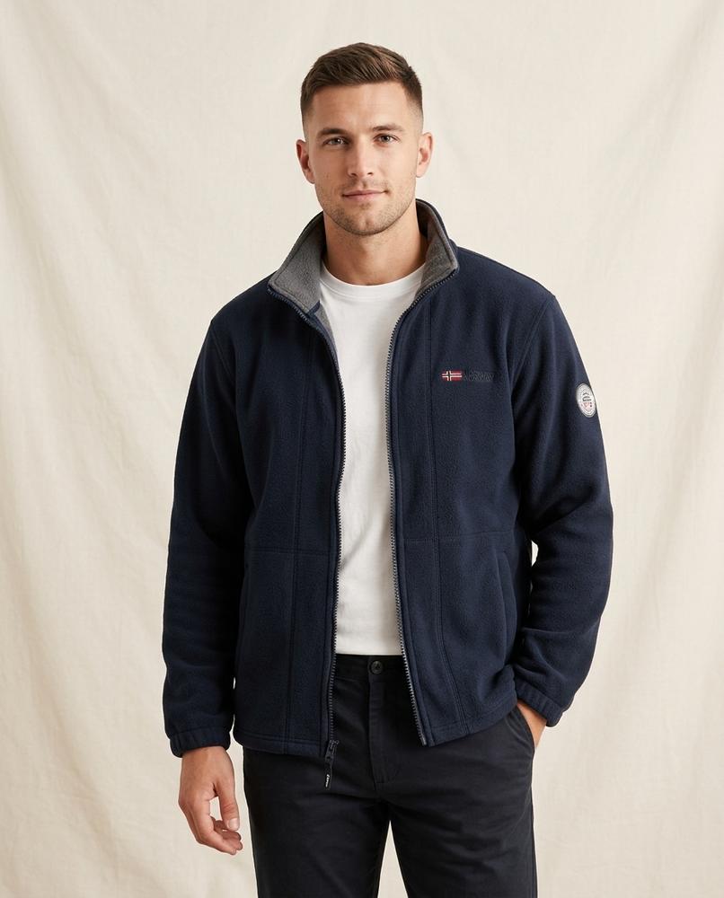 Lands Fashion - Lalar | Fleece-Lined Zip-Up Jacket Men
