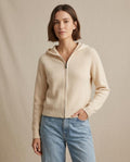 Lands Fashion - Salen | Ribbed Hooded Knit Cardigan Women