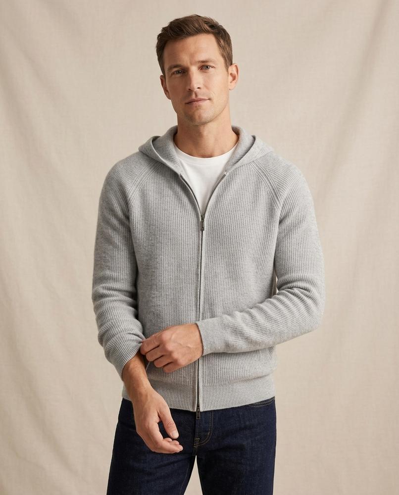 Lands Fashion - Salen | Ribbed Hooded Knit Cardigan Women