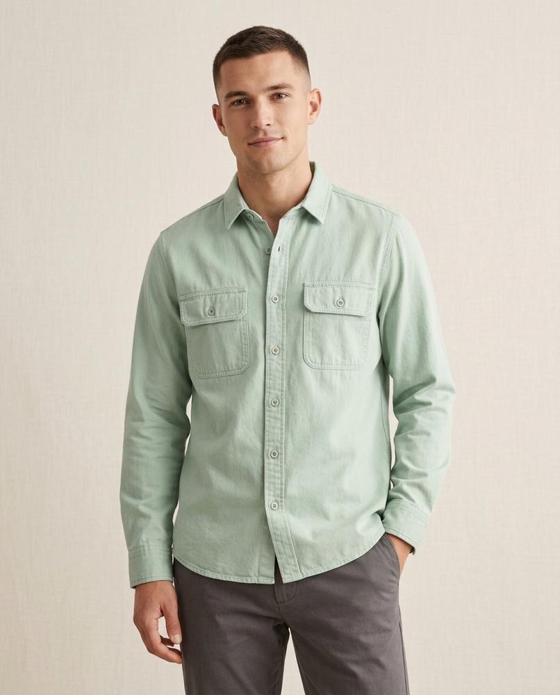 Lands Fashion - Nimir | Solid-Color Two-Pocket Shirt Men