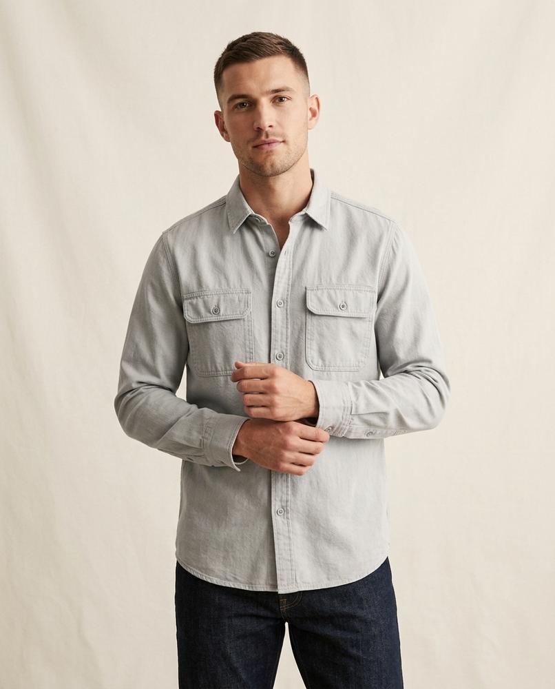 Lands Fashion - Nimir | Solid-Color Two-Pocket Shirt Men