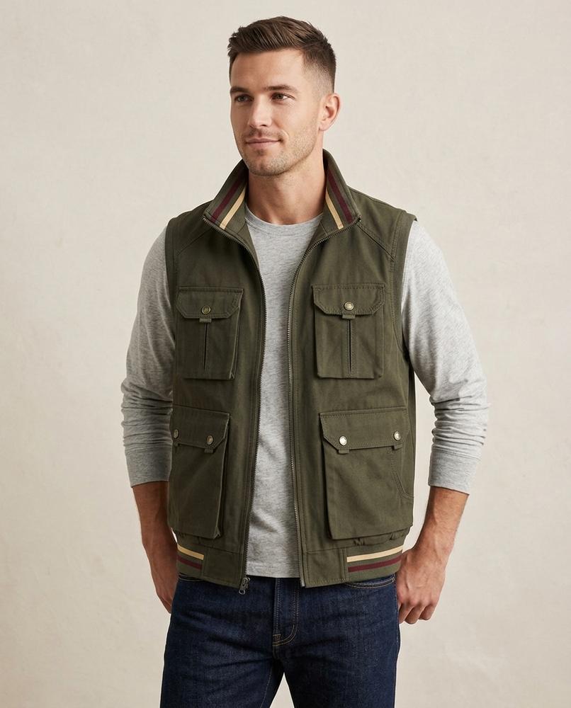 Lands Fashion - Rivel | Multi-Pocket Zip-Up Vest Men