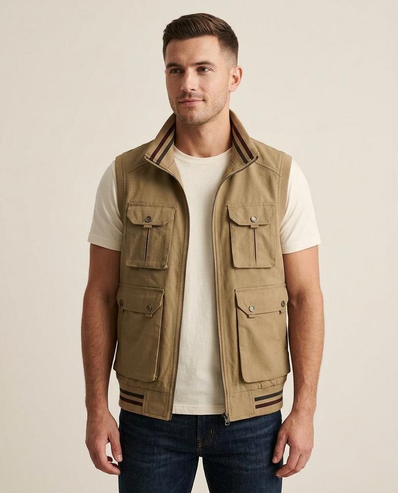 Lands Fashion - Rivel | Multi-Pocket Zip-Up Vest Men