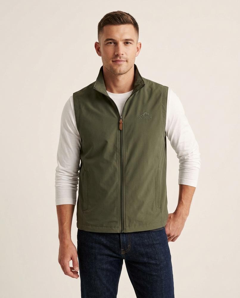 Lands Fashion - Yomir | Zip-Up Stand-Collar Vest Men