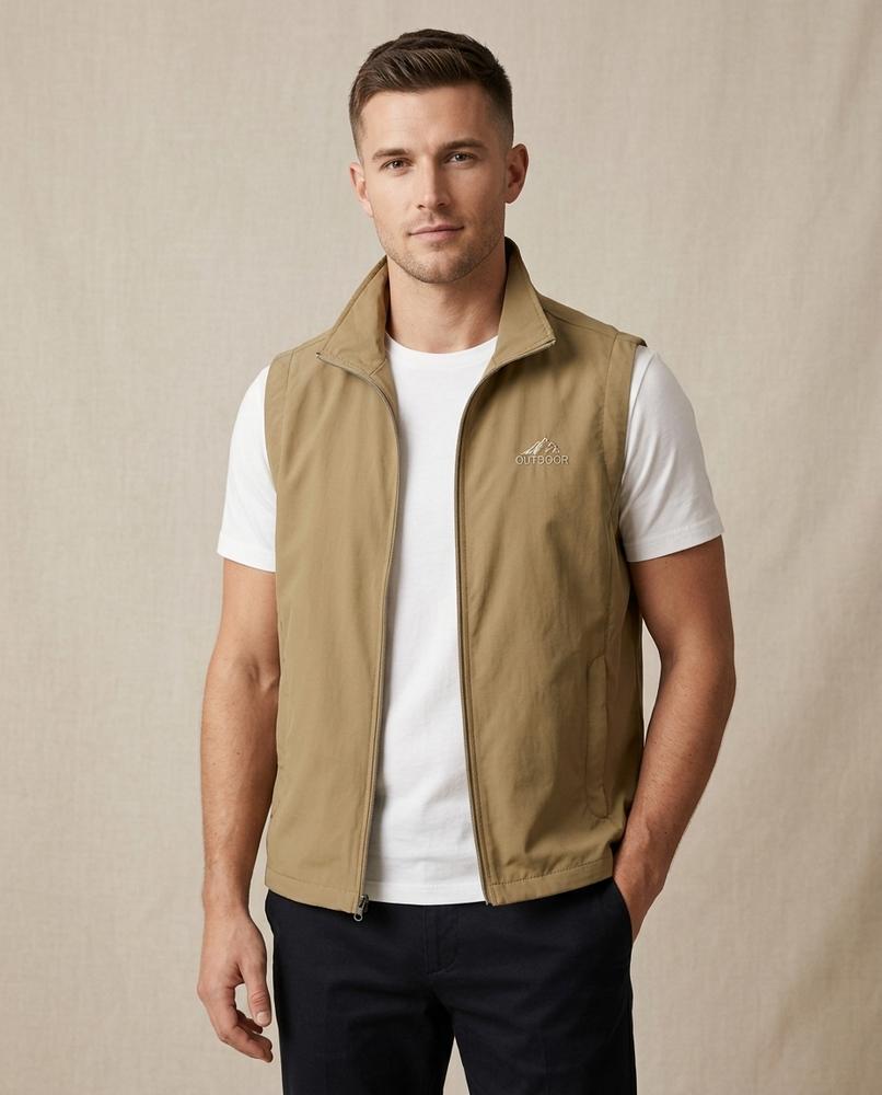 Lands Fashion - Yomir | Zip-Up Stand-Collar Vest Men
