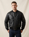 Lands Fashion - Yodan | Pebbled Zipped Leather Jacket Men