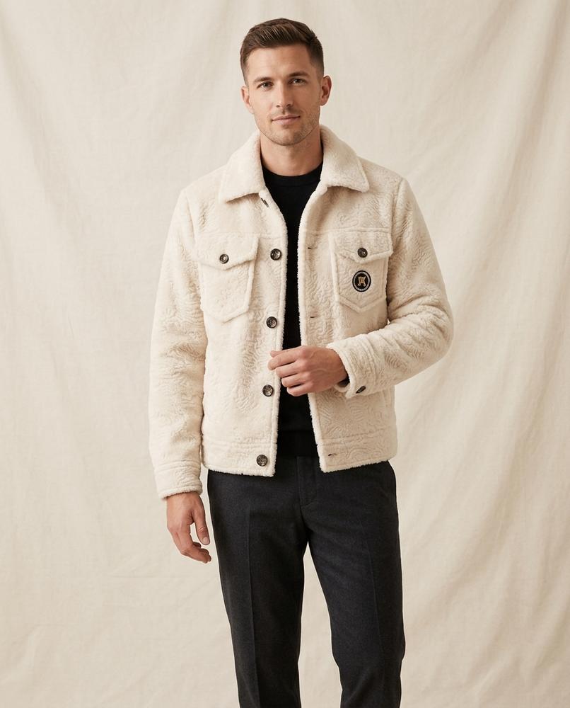 Lands Fashion - Lolom | Sherpa-Fleece Button-Front Jacket Men
